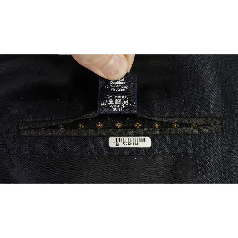 J Crew Ludlow Blue Gray 2-Btn Italian Wool Suit 38S